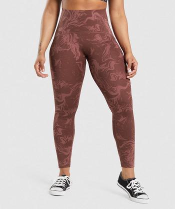 Gymshark Gs Power High Rise Ženske Tajice Roze Smeđe | HR 4027AHK